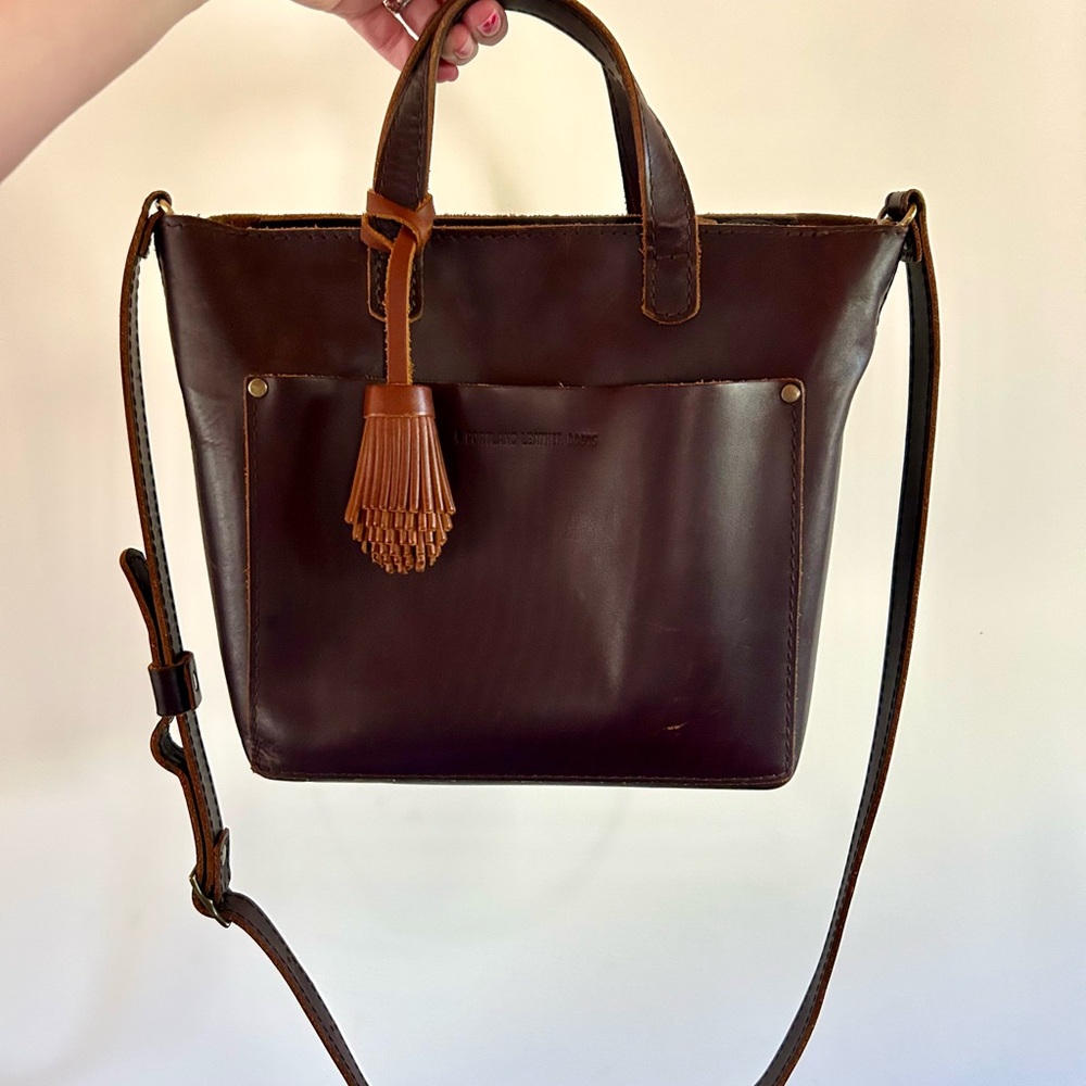 Portland Leather Dark Brown Crossbody Bag